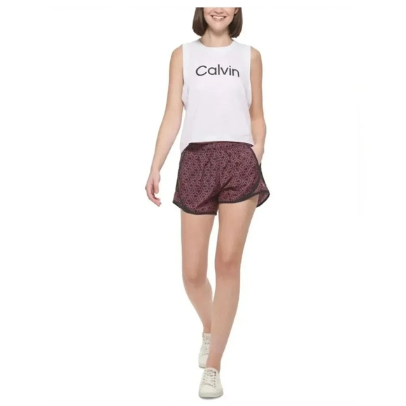 Calvin Klein Performance Women's Printed Shorts - Ck Geo Energy M,L NWT - Picture 2 of 2